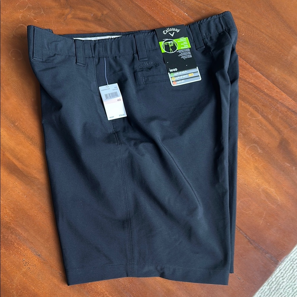 Callaway men’s black golf shorts. New with tags. Size 40